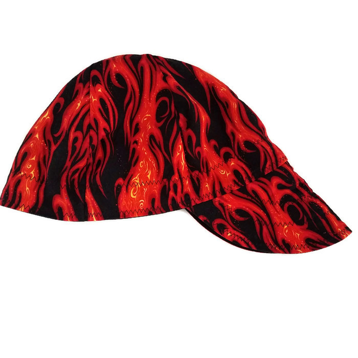 Welding Cap - Red flames - WELDER'S WENCH